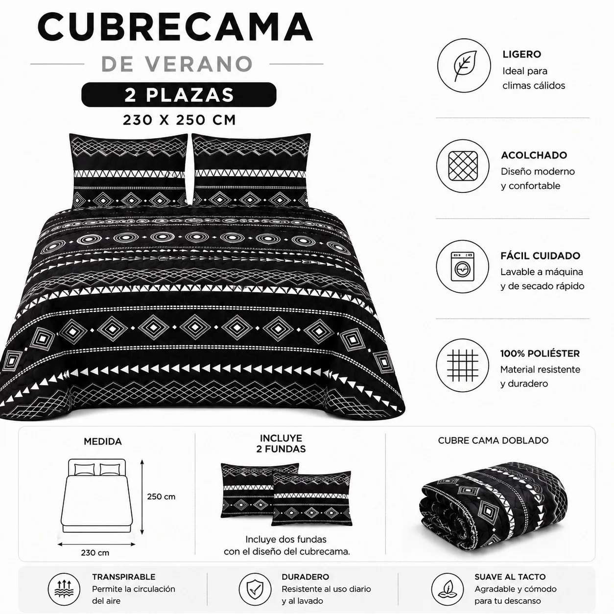 WhatsApp Image 2026-09-04 at 11.16.14 (1) cubrecama de Verano 2 plazas 230x250 - Imagen 1