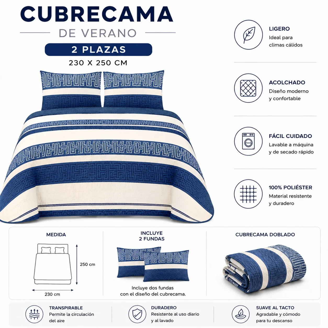 WhatsApp Image 2026-09-04 at 11.16.14 (2) cubrecama de Verano 2 plazas 230x250 - Imagen 1