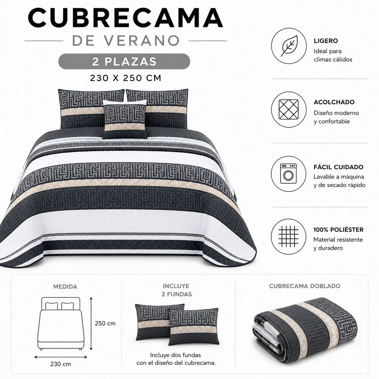 WhatsApp Image 2026-09-04 at 11.16.14 (5) cubrecama de Verano 2 plazas 230x250 - Imagen 1
