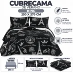 Cubrecama De Verano Tamaño King Con Diseño
