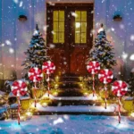 Candy Bastones Navidenos Luz Solar 45cm Pack De 5 unidades - Angeles del Hogar Chile