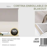 Cortinas Roller Blackout Doble Jaspeada 180cm x 200cm Kaki 0656 - Angeles del Hogar Chile