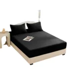 Cubrecoclchon Plush Impermeable 1.5 Color Negro - Angeles del Hogar Chile