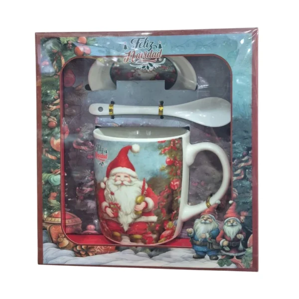 Set Taza Navidad con Plato y Cucharilla - Angeles del Hogar Chile