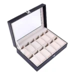 Caja Organizador para 12 Relojes en Color en Color Negro - Imagen 2