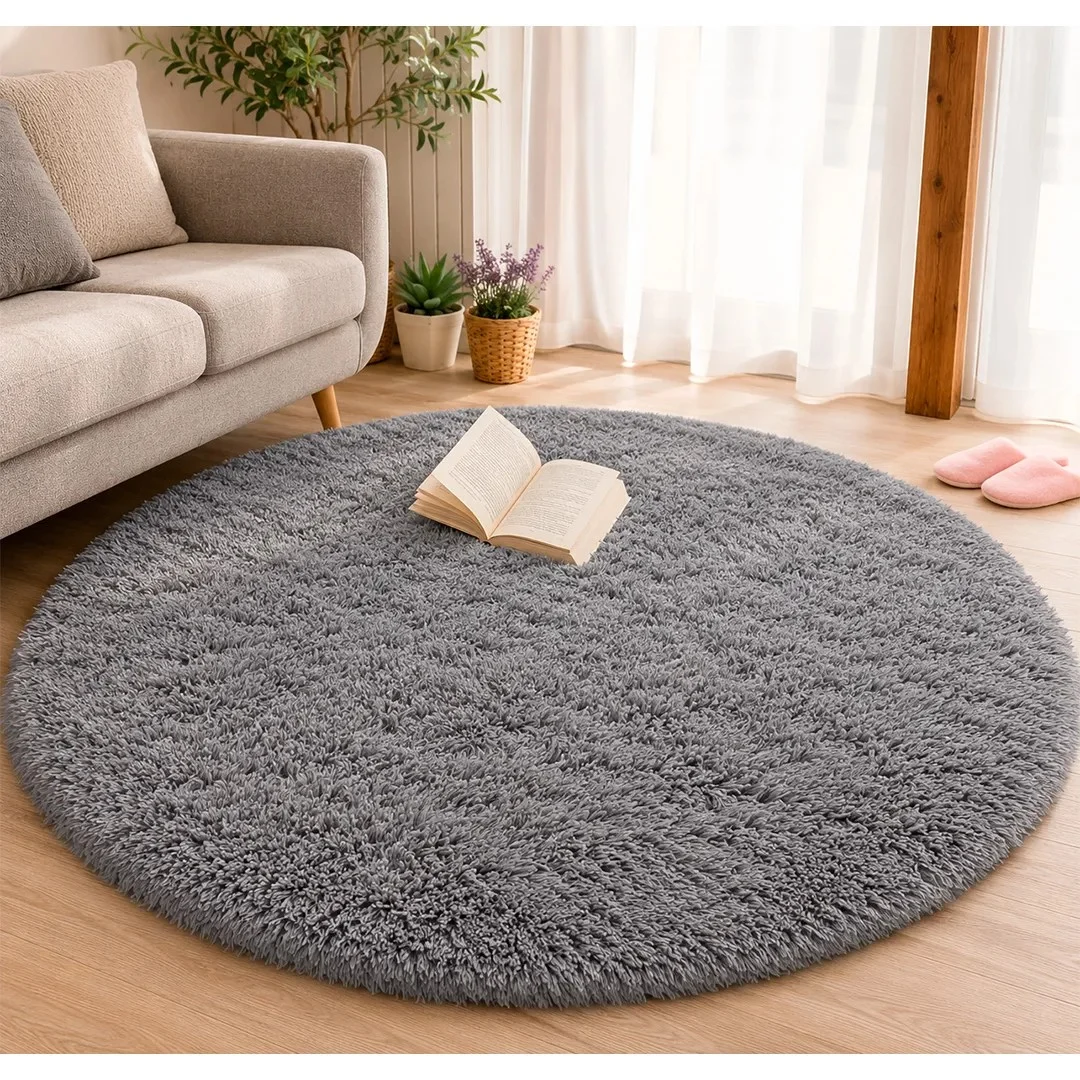 496ae4ea5e9d_1.webp Alfombra Redonda Peluda Tamaño 150 CM - Imagen 1