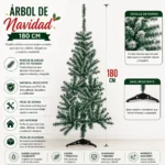 Árbol de Navidad 180 cm - Imagen 2