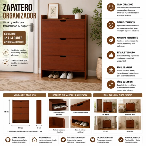 Mueble Zapatero Organizador Estante para Zapatos