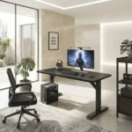 Escritorio Gamer 120cm, Color Negro, Patas En T - Imagen 4