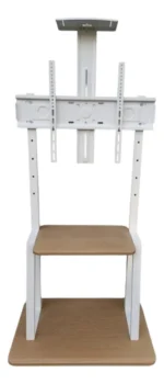 Soporte Tv Movil Con Ruedas 32 A 70 Base Pedestal en Color blanco - Angeles del Hogar Chile