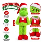 Muñeco Navideño Grinch Peludo Con Patas Largas 56cm - Imagen 2