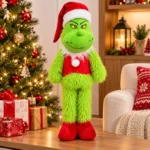 Muñeco Navideño Grinch Peludo Con Patas Largas 56cm (copia) - Imagen 3