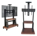 Soporte Tv Movil Con Ruedas 32 A 70 Base Pedestal en Color negro - Angeles del Hogar Chile