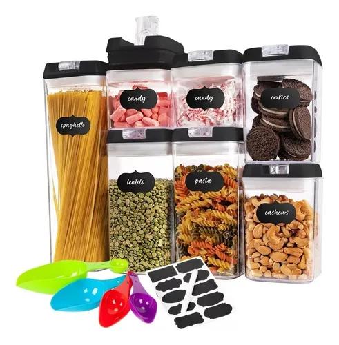 Pack 7 Envases Recipientes Hermeticos Especieros Cocina - Angeles del Hogar Chile