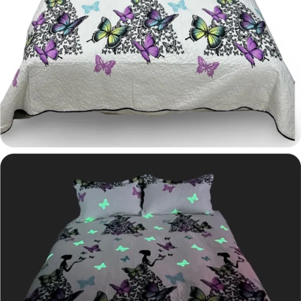 Cobertor Quilt Luminosos de Verano 2 Plazas Diseño 6