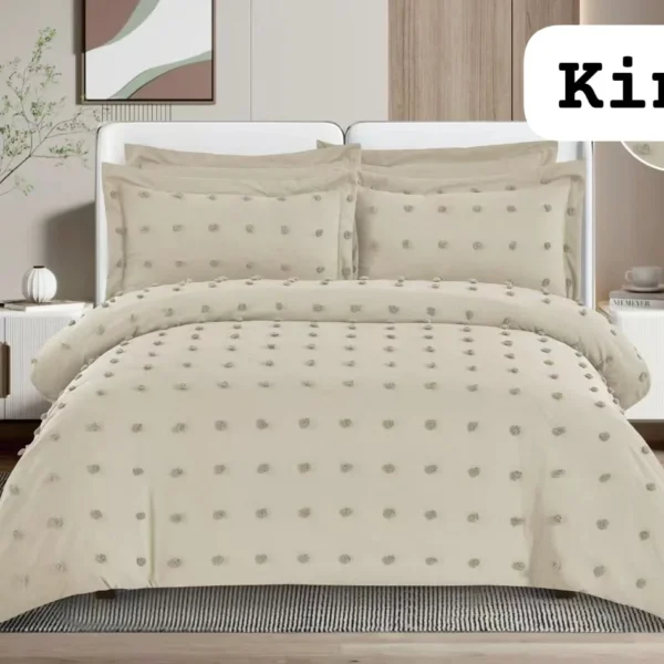 Cobertor Quilts de verano Cubrecama King con Puntos Beige