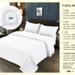 Set de Sábanas Funda de Almohada Color blanco