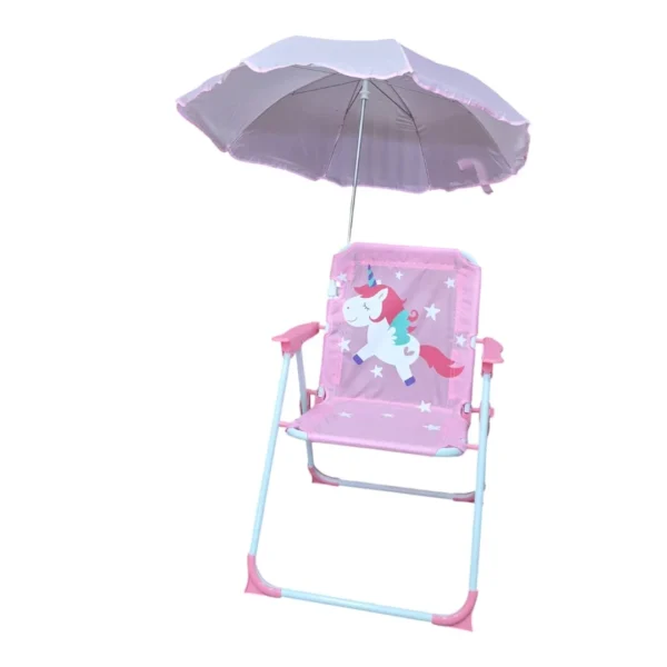 Silla Plegable con Quitasol Camping para Niños - Angeles del Hogar Chile