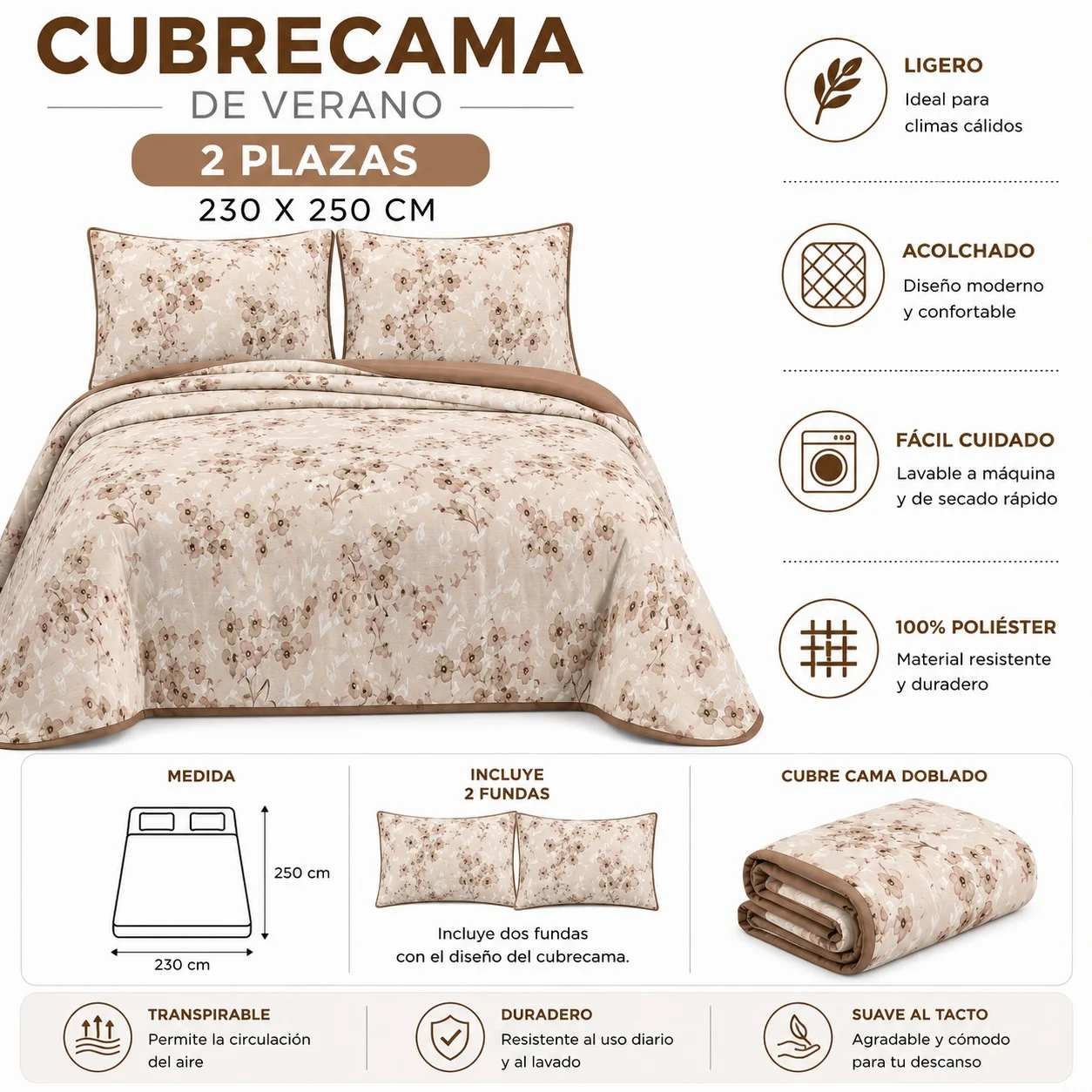 WhatsApp Image 2026-09-04 at 11.16.12 (3) Cubrecama de Verano 2 plazas 230x250 Diseño 3 - Imagen 1
