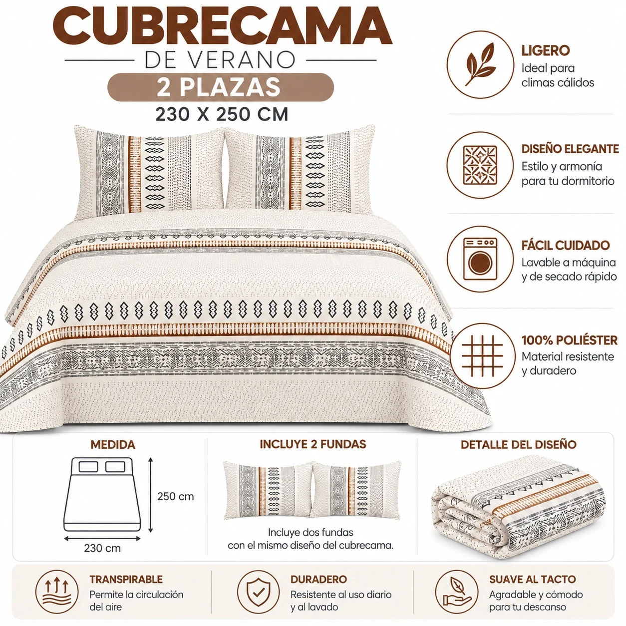 WhatsApp Image 2026-09-04 at 11.16.15 Cubrecama de Verano 2 plazas 230x250 Diseño 9 - Imagen 1