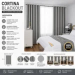 Cortinas blackout pack 2 Panos 140x230 - Imagen 2