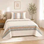 Cubrecama de Verano Plaza y Media Diseños 180x230 cm Beige Diseño 1 - Imagen 3