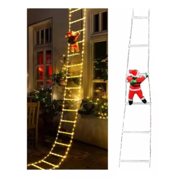 Escaleras De Luces Led Multicolor Papa Noel - Angeles del Hogar Chile