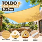 LONA SOMBREADORA TOLDO VELA CUADRADA 6X6 (copia)