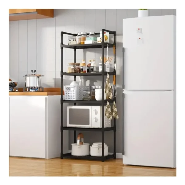 Rack Estante Organizador Cocina Multifuncional 5 Niveles Color Negro - Angeles del Hogar Chile