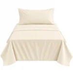 Set de Sábanas 1 Plaza + 1 Funda de Almohada Color Crema - Imagen 4