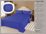 Set de Sábanas 1 Plaza + 1 Funda de Almohada Color azul eléctrico - Imagen 2