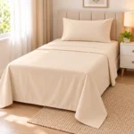 Set de Sábanas 1 Plaza + 1 Funda de Almohada Color Beige (copia) - Imagen 2