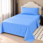 Set de Sábanas 1 Plaza + 1 Funda de Almohada Color azul claro - Imagen 2