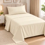 Set de Sábanas 1 Plaza + 1 Funda de Almohada Color Crema (copia) - Imagen 2