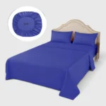 Set de Sábanas 1 Plaza + 1 Funda de Almohada Color azul eléctrico - Imagen 3