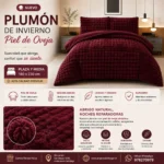 Plumón de Invierno Imitación Piel de Oveja Plaza y Media - Imagen 3