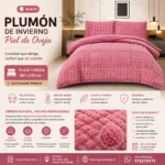 Plumón de Invierno Imitación Piel de Oveja Plaza y Media - Imagen 4