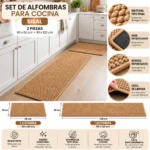 Set de 2 Alfombras para Cocina Sisal 40x60 + 40x120 cm - Imagen 3