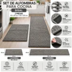 Set de 2 Alfombras para Cocina Sisal 40x60 + 40x120 cm (copia) - Imagen 3